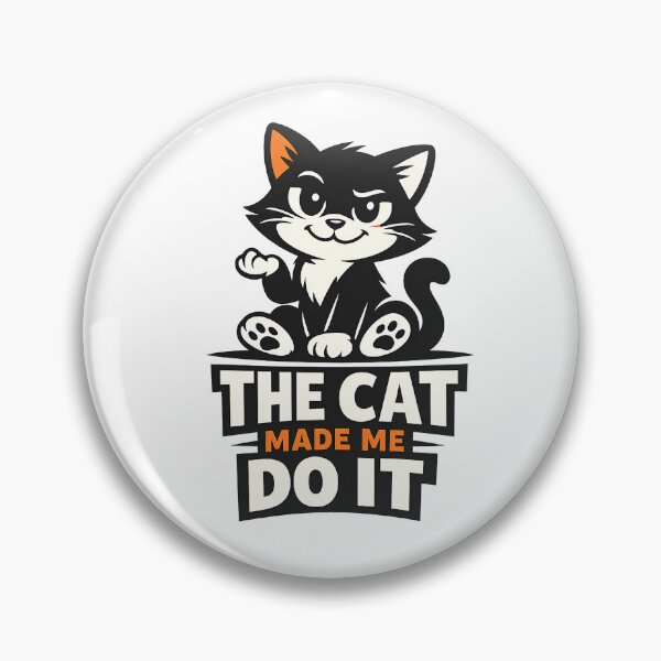 Item preview, The Cat Made Me Do It Funny Quote Design | Mischievous Black Cat SVG designed and sold by mimouna00.
