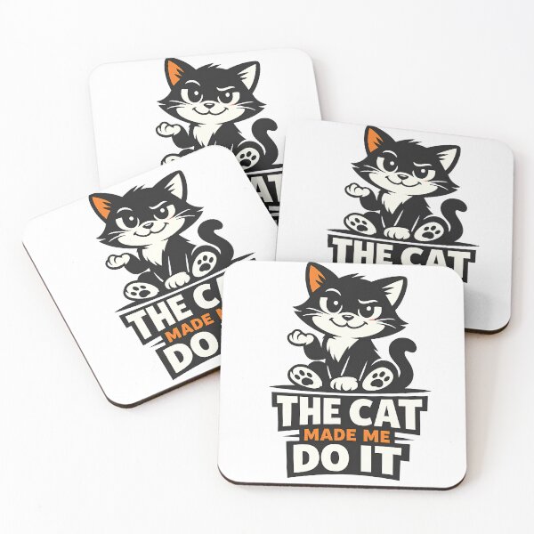 Item preview, The Cat Made Me Do It Funny Quote Design | Mischievous Black Cat SVG designed and sold by mimouna00.