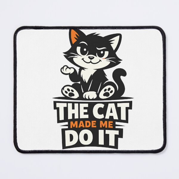 Item preview, The Cat Made Me Do It Funny Quote Design | Mischievous Black Cat SVG designed and sold by mimouna00.