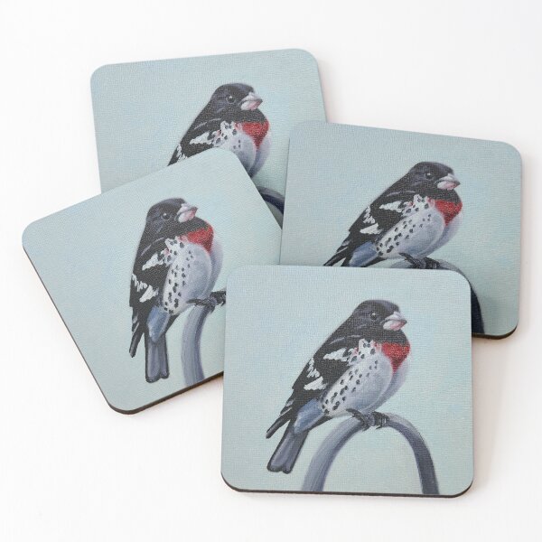 Item preview, Rose Breasted Grosbeak bird painting designed and sold by Emily Bickell.