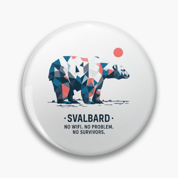 Item preview, Svalbard – Geometric Polar Bear Art Print | Arctic Wildlife Dark Humor Adventure Poster designed and sold by OzzFrequency.