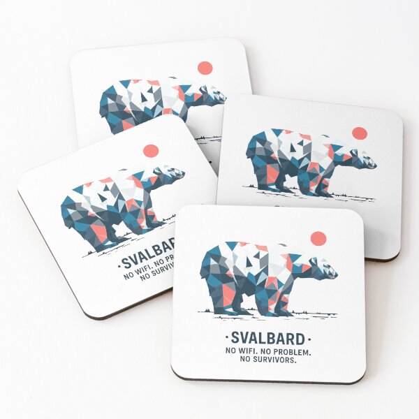 Item preview, Svalbard – Geometric Polar Bear Art Print | Arctic Wildlife Dark Humor Adventure Poster designed and sold by OzzFrequency.