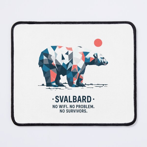 Item preview, Svalbard – Geometric Polar Bear Art Print | Arctic Wildlife Dark Humor Adventure Poster designed and sold by OzzFrequency.