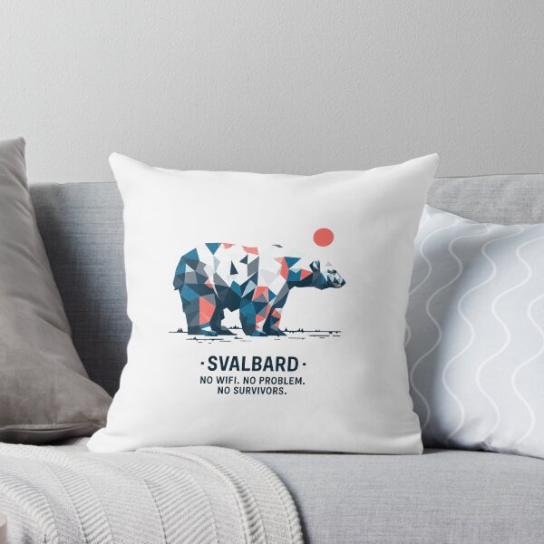 Item preview, Svalbard – Geometric Polar Bear Art Print | Arctic Wildlife Dark Humor Adventure Poster designed and sold by OzzFrequency.