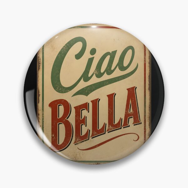 Item preview, Ciao Bella – Vintage Italian Sign Typography Design designed and sold by EmeraldeaArt.
