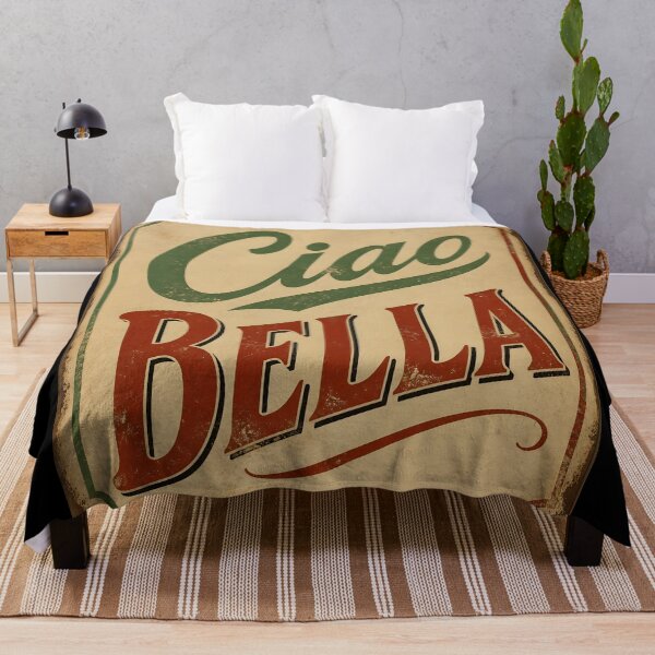 Item preview, Ciao Bella – Vintage Italian Sign Typography Design designed and sold by EmeraldeaArt.