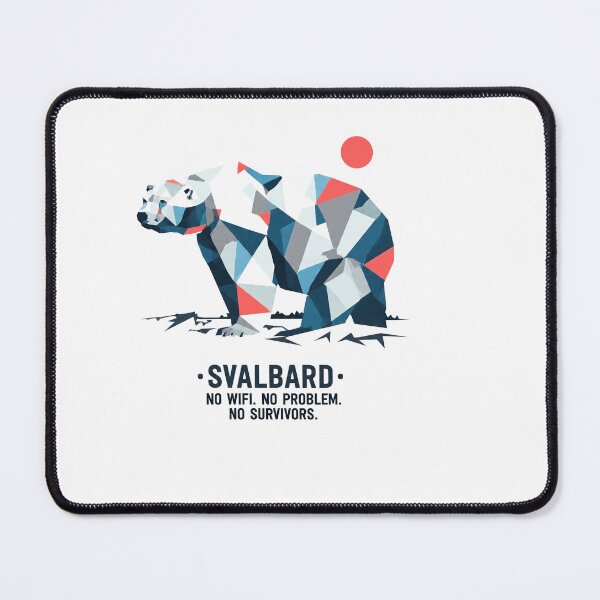 Item preview, Svalbard – Geometric Polar Bear Art Print | Arctic Wildlife Dark Humor Adventure Poster designed and sold by OzzFrequency.