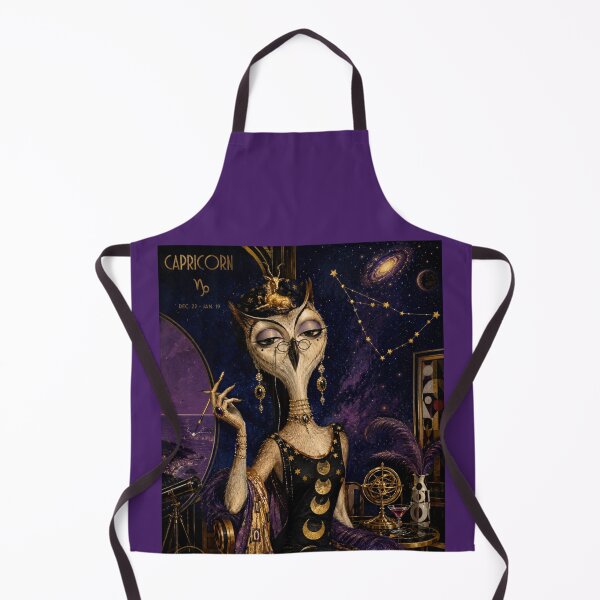Item preview, Capricorn Moon Owl - Art Deco Zodiac Astrology Art designed and sold by Natalia-Vlad.
