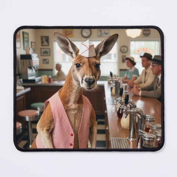 Item preview, Kangaroo Is One Handsome Soda Jerk designed and sold by Tridentulus.