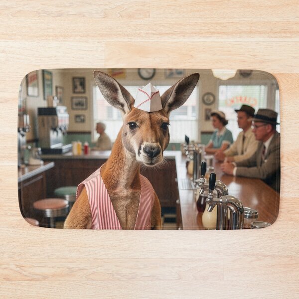 Item preview, Kangaroo Is One Handsome Soda Jerk designed and sold by Tridentulus.