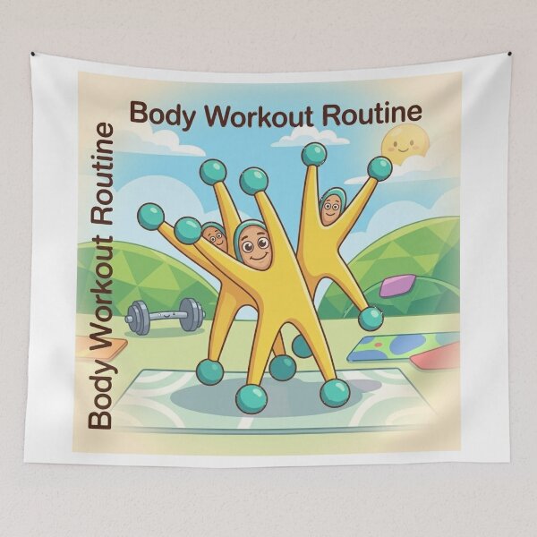 Item preview, Cartoony Star People Workout Fun – Fitness and Exercise Motivation designed and sold by AirCrayons27.
