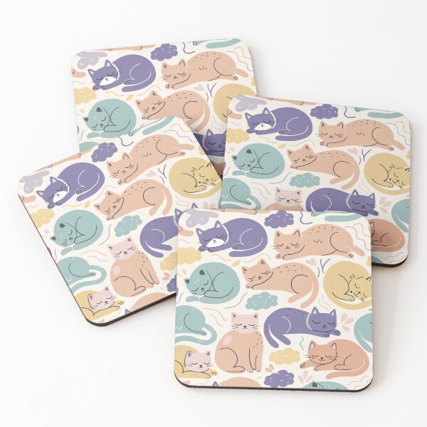 Item preview, Cute Sleeping Cats Pattern Design designed and sold by NOVASTOCK117.