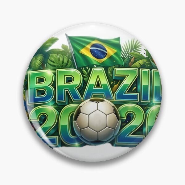 Item preview, Brazil Inspired Football Crest – Green and Gold Championship Badge designed and sold by aminesez22.