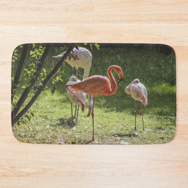 Item preview, Elegant Flamingos in Sunlit Garden: Wildlife Portrait designed and sold by Apex_Visuals.