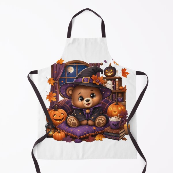 Item preview, Cute Halloween Witch Bear – Spooky Cozy Season Art Print & Sticker ?? designed and sold by CozyAnimalArt.