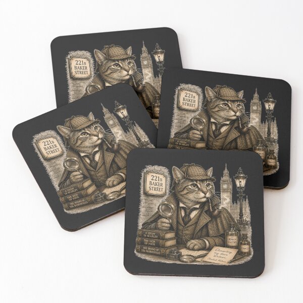 Item preview, Sherlock Holmes Cat – Literary Character Detective designed and sold by Caradestrella.