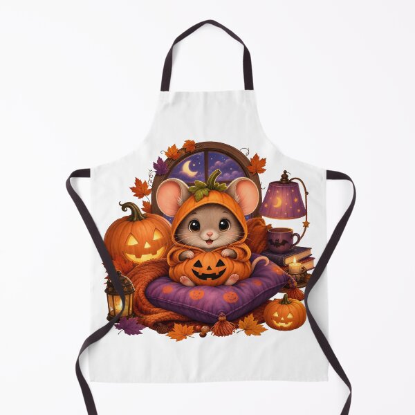 Item preview, Cute Halloween Pumpkin Mouse – Cozy Spooky Season Art & Sticker ?? designed and sold by CozyAnimalArt.