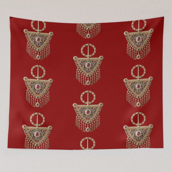 Item preview, Traditional Jewelry Red | North African Heritage Art designed and sold by Rawafi Art Studio.