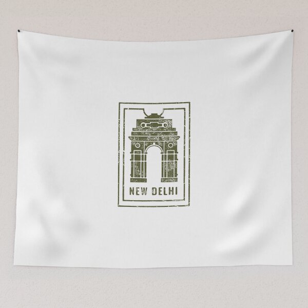 Item preview, Vintage New Delhi Travel Stamp designed and sold by RickTShop.