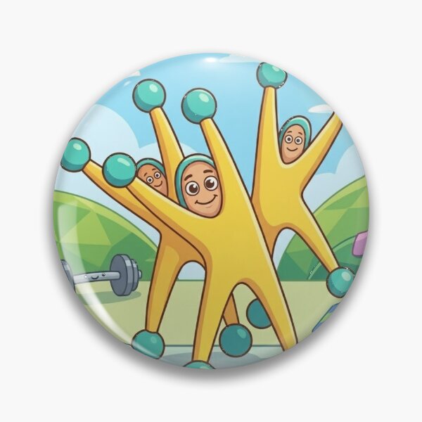 Item preview, Cartoony Star People Workout Fun – Fitness and Exercise Motivation designed and sold by AirCrayons27.