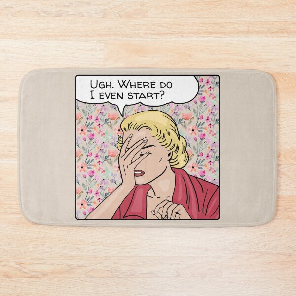 Item preview, Comic Woman Does Not Know Where To Start designed and sold by Unhinged Heather.
