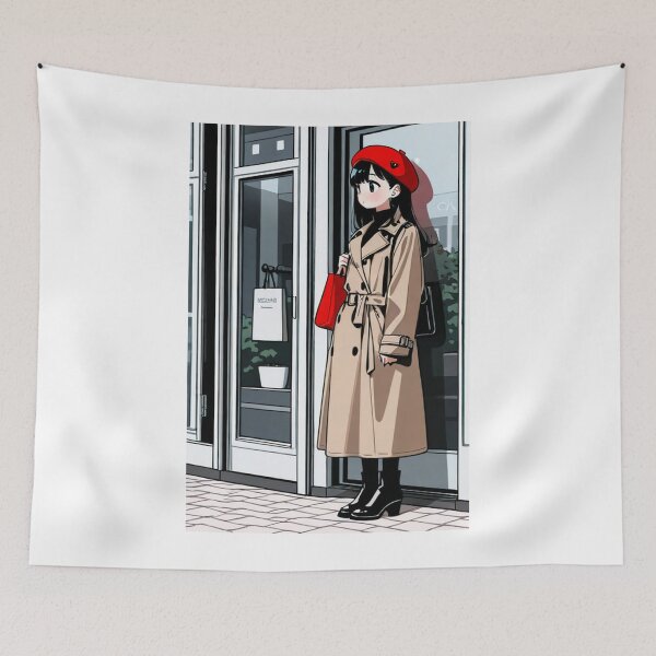 Item preview, Fashion - elegance woman beige trench designed and sold by AnimeShin.