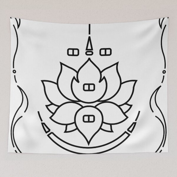 Item preview, Thai Lotus Floral Frame Border Outline Vector, Traditional Ornamental Line Art, Decorative Thai Style Emblem, Black and White Isolated Design designed and sold by Longsilp.