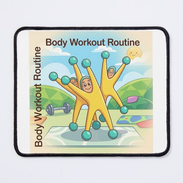 Item preview, Cartoony Star People Workout Fun – Fitness and Exercise Motivation designed and sold by AirCrayons27.