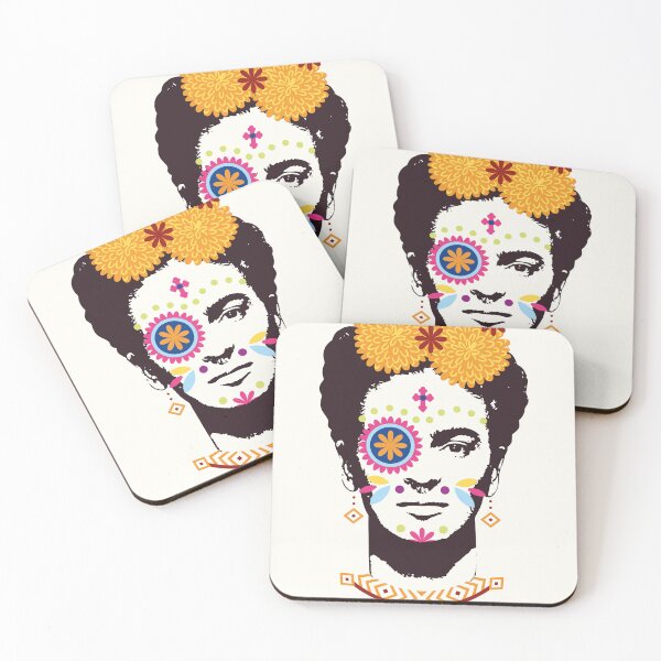 Item preview, Colorful portrait inspired by Frida Kahlo designed and sold by danielrospad.