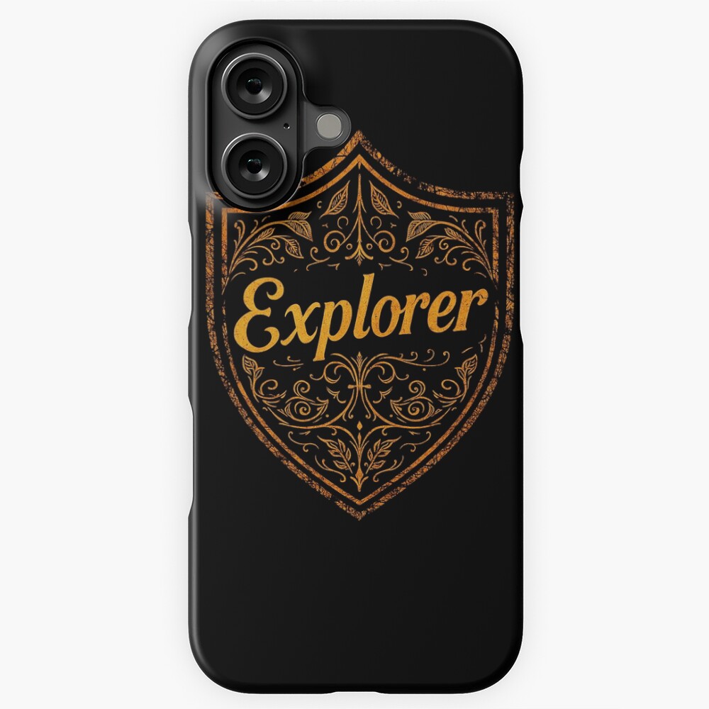 Explorer Vintage Crest Adventure Emblem on a phone case