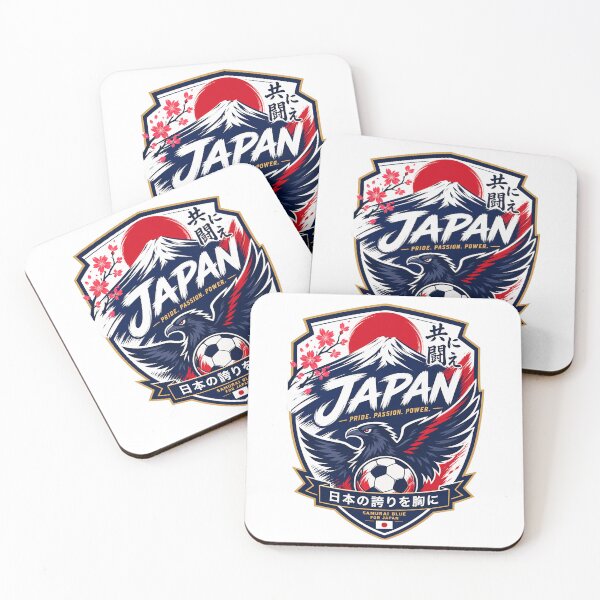 Item preview, Japan Football Fans Emblem — Red & White Vector Badge Design designed and sold by Jandedan.