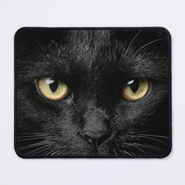Item preview, Intense Black Cat Portrait designed and sold by AI-lineDesign.