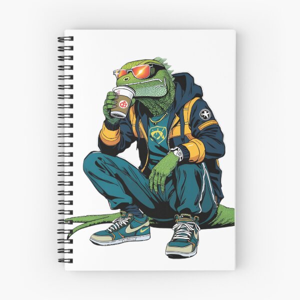 Item preview, Chillin' Lizard Drinking Coffee designed and sold by MarineIndustry.