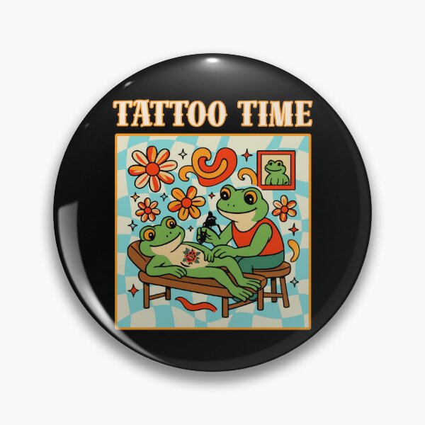 Item preview, Tattoo Time - Groovy Frogs Design designed and sold by tellia-kallisto.