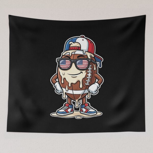 Item preview, Patriotic Baseball Ice Cream Drip USA Flag 4th of July Mascot Cream Boys 4th of July American Sport designed and sold by bilal sibgui.