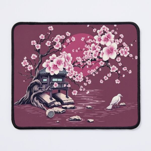 Item preview, Japanese home with cherry blossom tree designed and sold by Hn07pe.