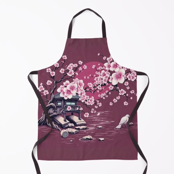 Item preview, Japanese home with cherry blossom tree designed and sold by Hn07pe.