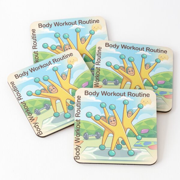 Item preview, Cartoony Star People Workout Fun – Fitness and Exercise Motivation designed and sold by AirCrayons27.