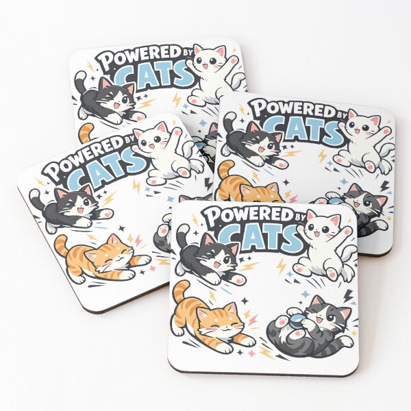 Item preview, Powered By Cats Cute Kawaii Design | Chibi Kitten Energy Graphic designed and sold by mimouna00.