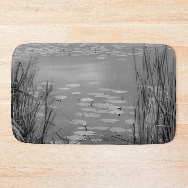 Item preview, Moody Black and White Lily Pond: Minimalist Nature designed and sold by Apex_Visuals.