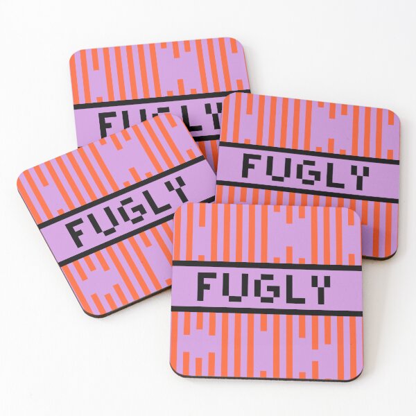 Item preview, FUGLY — Pixel Art Word | Retro 8-Bit Two-Tone Typography designed and sold by Mouremandier.