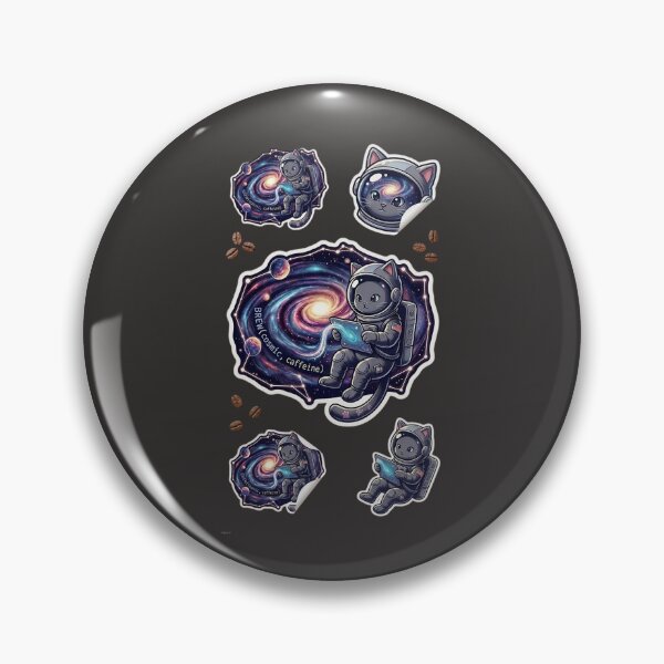 Item preview, Space Cat Barista: Cosmic Coffee Hacker Coding a Galaxy designed and sold by Barkashow.
