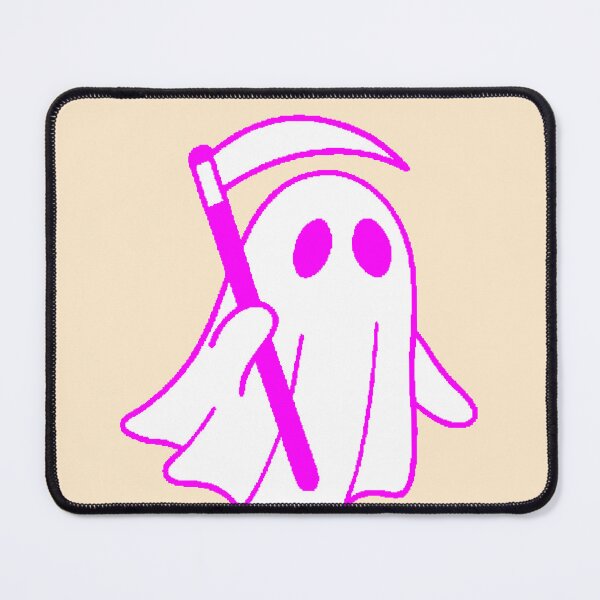 Item preview, Cute Neon Ghost Grim Reaper Pink Aesthetic Sticker designed and sold by AstronautMerch.