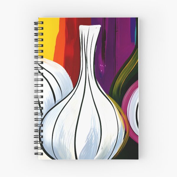 Item preview, Kitchen Garden in Abstract Color - Garlic and Onions Alive with Bold Curves and Vibrant Energy designed and sold by OlfactoART Studio.