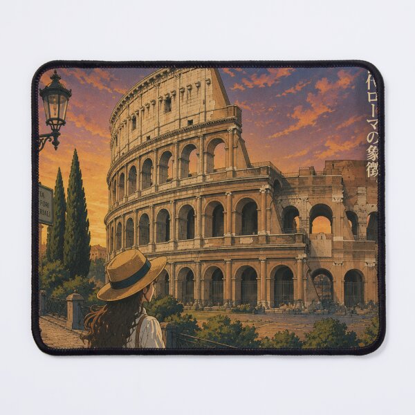 Item preview, Rome Colosseum Retro Anime Travel Poster | Vintage 80s Japanese Wall Art designed and sold by ElartedeNoel.