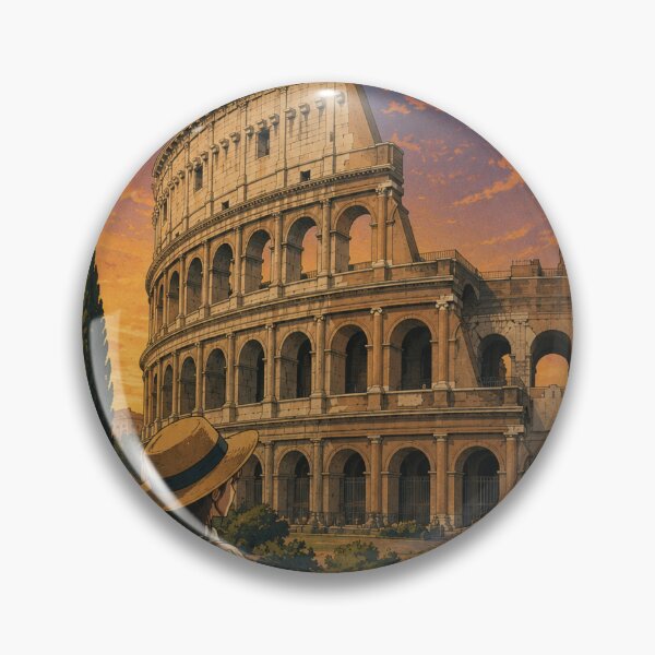 Item preview, Rome Colosseum Retro Anime Travel Poster | Vintage 80s Japanese Wall Art designed and sold by ElartedeNoel.