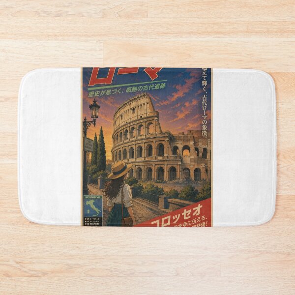 Item preview, Rome Colosseum Retro Anime Travel Poster | Vintage 80s Japanese Wall Art designed and sold by ElartedeNoel.