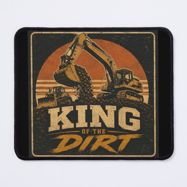 Item preview, King Of The Dirt Excavator Operator Vintage Construction Design designed and sold by kakmi-art.