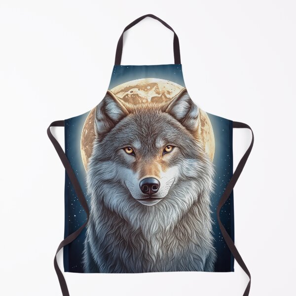 Item preview, Wolf in front of the moon designed and sold by PetsArt.