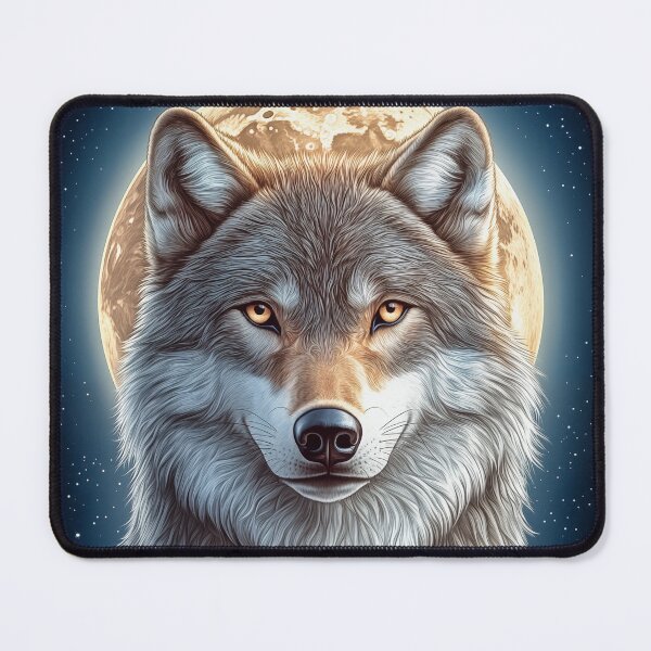 Item preview, Wolf in front of the moon designed and sold by PetsArt.